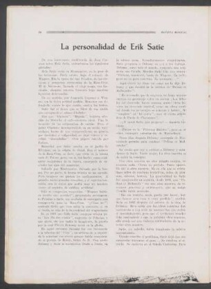 La personalidad de Erik Satie
