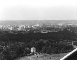 Dresden-Loschwitz. Blick vom Elbhang über die Stadt