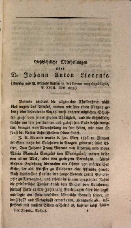Dr. Johann Anton Llorente's ... Geschichte der spanischen Inquisition