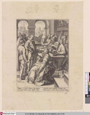 [Der verlorene Sohn nimmt die Erbschaft an; The prodigal son recieving his inheritance]