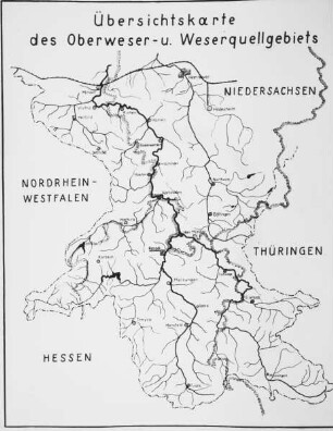 Oberweser- und Weserquellgebiet, Karte
