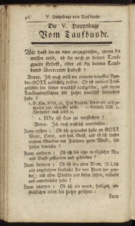 Die V. Hauptfrage.