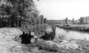 Rothenburg/O.L.. Die Neiße zwischen Niederneundorf und Rothenburg, jenseits davon polnisches Gebiet