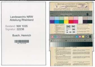 Entnazifizierung Heinrich Busch , geb. 26.09.1892 (Kuechenchef)