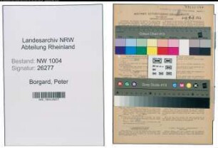 Entnazifizierung Peter Borgard , geb. 22.12.1909 (Schaffner)