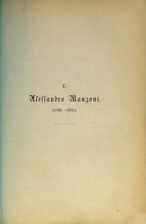 Alessandro Manzoni (1785-1873)