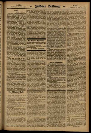 Zweite Ausgabe vom Samstag, den 31. Mai 1913.