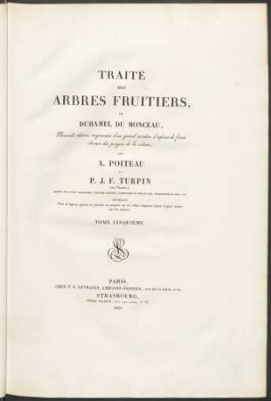 T. 5: Traité Des Arbres Fruitiers