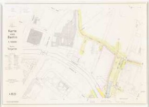 Verkehrserschließung Anhalter Bahnhof - Mauer - Mehringplatz, Berlin-Kreuzberg Schinkelwettbewerb 1982: Lageplan 1:1000