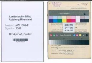 Entnazifizierung Gustav Brockerhoff , geb. 03.08.1900 (Maschinist)