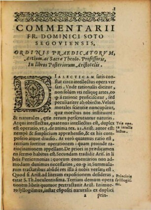 Absolutissima Commentaria in libros Posteriorum Aristotelis sive de demonstratione ... etc.