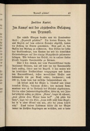63-69, 12. Kapitel: Im Kampf mit der abziehenden Besatzung von Przemysl