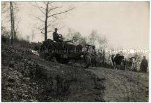 Schlepper mit Pflug