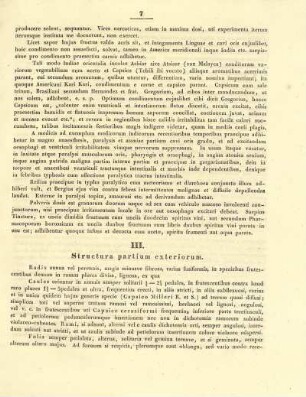 III. Structura partium exteriorum.