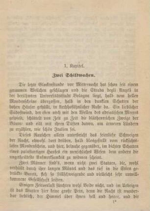 1. Kapitel. Zwei Schildwachen.