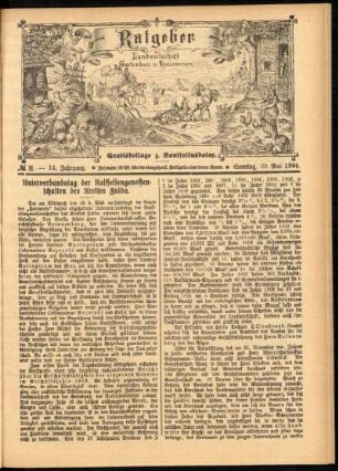 Ausgabe vom Sonntag, den 29. Mai 1904.