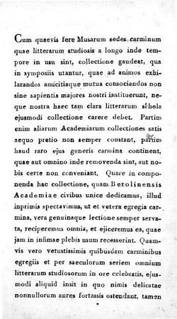 [Lateinischer Text.] Berolini, Calend. Decembr. MDCCCXVI