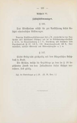 Abschnitt VI. Schlußbestimmungen
