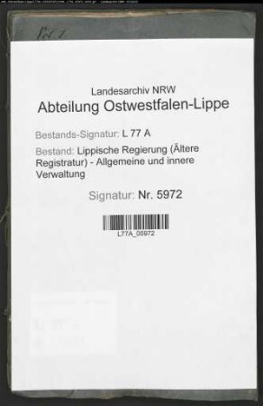 Anstellung des Chirurgen Gottlieb Schuster und Kompagniechirurgen Harland zu Lage, Bd. 1