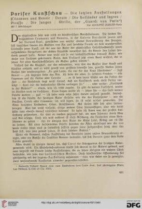 13.1921: Pariser Kunstschau