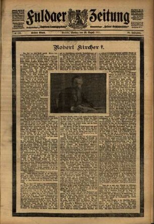 Erste Ausgabe vom Montag, den 28. August 1911.