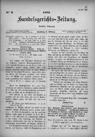 No. 6. 8. Februar 1873