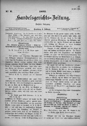 No. 6. 8. Februar 1873