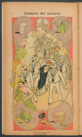 Entierro del carnaval - [Dibujo]