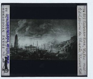 Rosa (Salvator), Hafen mit Leuchtturm (Florenz Pitti 1912 n.15)