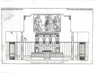Billing, Hermann; St. Louis (Missouri, USA); Weltausstellung 1904, Raum Prof. Billing (Musikraum) - Raumgestaltung (Ansicht)