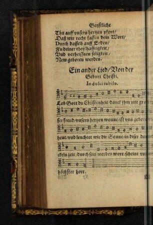 Ein ander Lied/ Von der Geburt Christi.
