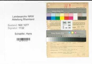 Entnazifizierung Hans Schaefer , geb. 27.02.1895 (Polizist)