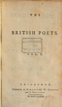 Paradise Lost : A Poem, In Twelve Books, 2