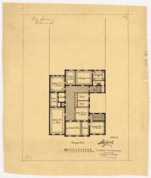 Wohnhaus Dr. Eduard Simon, Berlin: Grundriss Obergeschoss 1:200