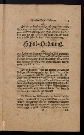Schul-Ordnung.