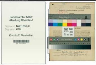Entnazifizierung Maximilian Kirchhoff , geb. 01.11.1900 (Kaufmann)