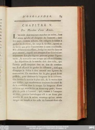 Chapitre V. Des Marches d'une Armée.