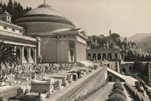 Genua, Camposanto di Staglieno (auch: Cimitero monumentale di Staglieno), Pantheon und Kolonnaden