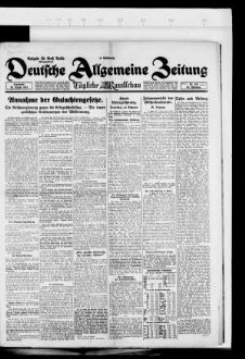 Deutsche allgemeine Zeitung, Morgenblatt