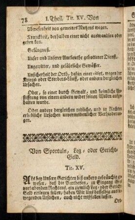 78-80, Titulus XV