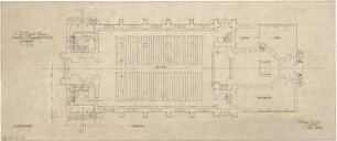 Gsaenger, Gustav; München, Gabelsbergerstr.; St. Markus, Umbau und Neugestaltung - Fassaden- u. Treppenhausumbau (Grundriss EG)