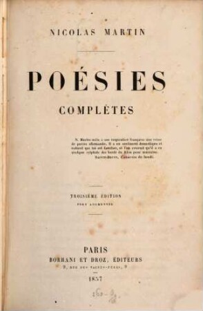 Poésies complètes