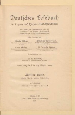 Band 5 = Klasse 5, 6. Schuljahr, [Schülerband]: [Band 5 = Klasse 5, 6. Schuljahr, [Schülerband]]