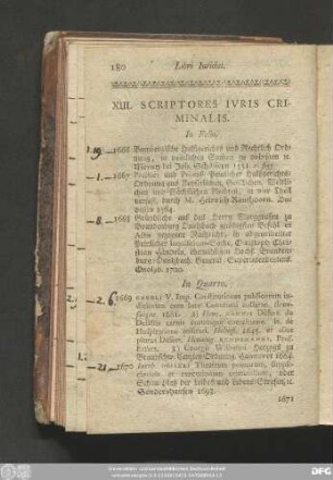 XIII. Scriptores Iuris Criminalis.