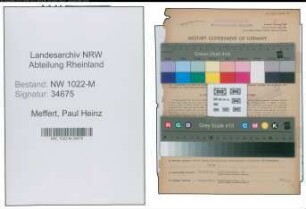 Entnazifizierung Paul Heinz Meffert , geb. 21.02.1909 (Bahnbeamter)