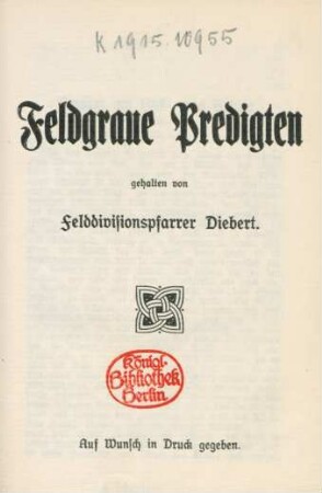 Feldgraue Predigten
