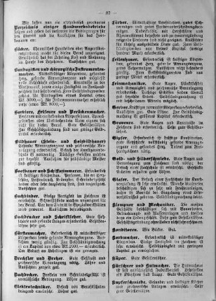 Verzeichnis einiger Handwerksbetriebe