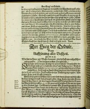Der Sieg der Gedult. Samt Auffhörung aller Boßheit.