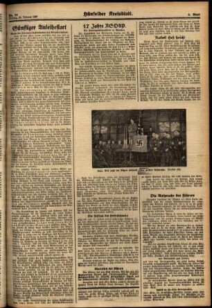 Zweite Ausgabe vom Freitag, den 26. Februar 1937.