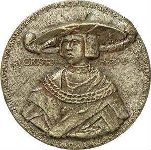 Medaille auf Herzog Christoph von Württemberg im neunten Lebensjahr, 1524
